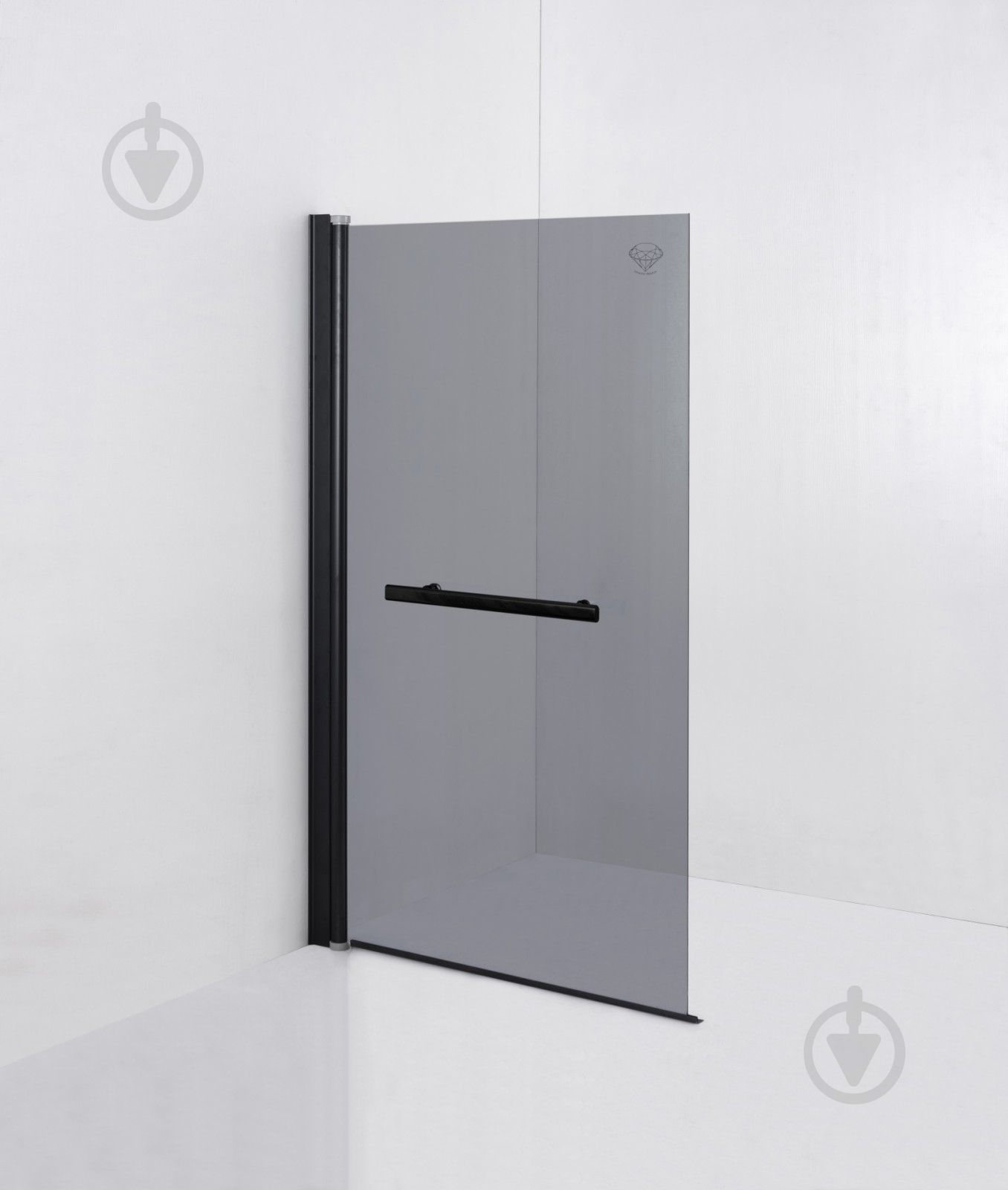 Шторка для ванны Diamond Premium DP SCR-15(GR) с держателем - фото 1