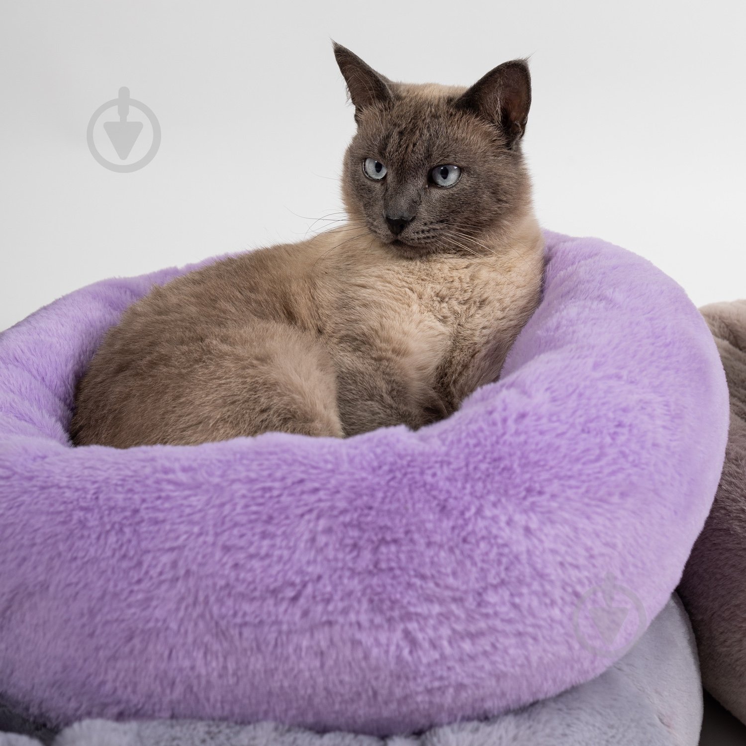 Лежак Fanny Animals кругла 45 см лавандова - фото 4