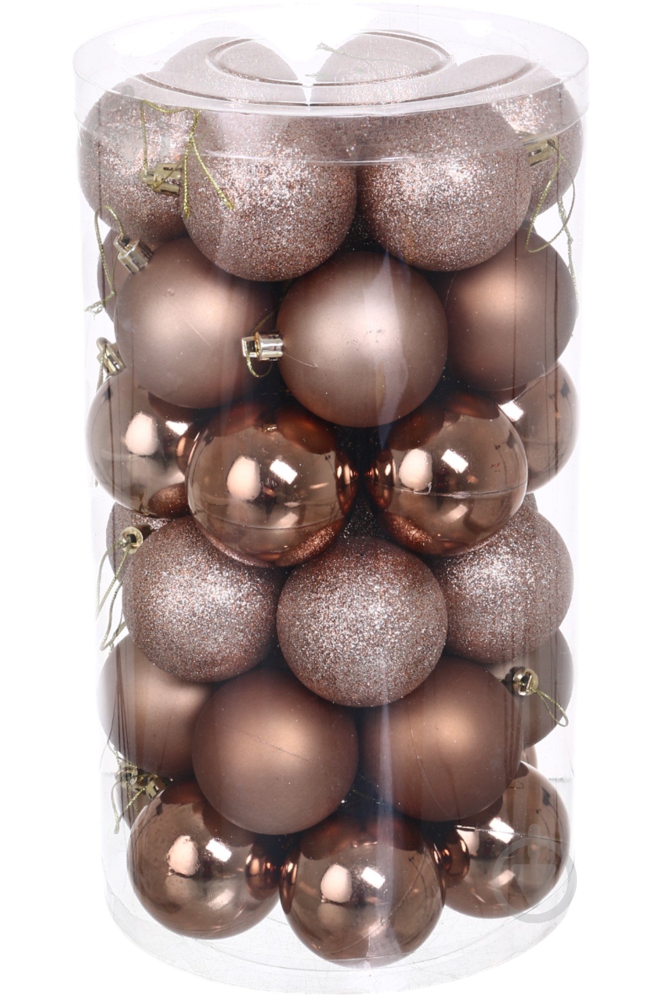 Набір ялинкових куль 24IPC-10-BRW d 60 мм 41 шт./уп. - фото 1 Набір ялинкових куль 24IPC-10-BRW d 60 мм 41 шт./уп. - фото 1