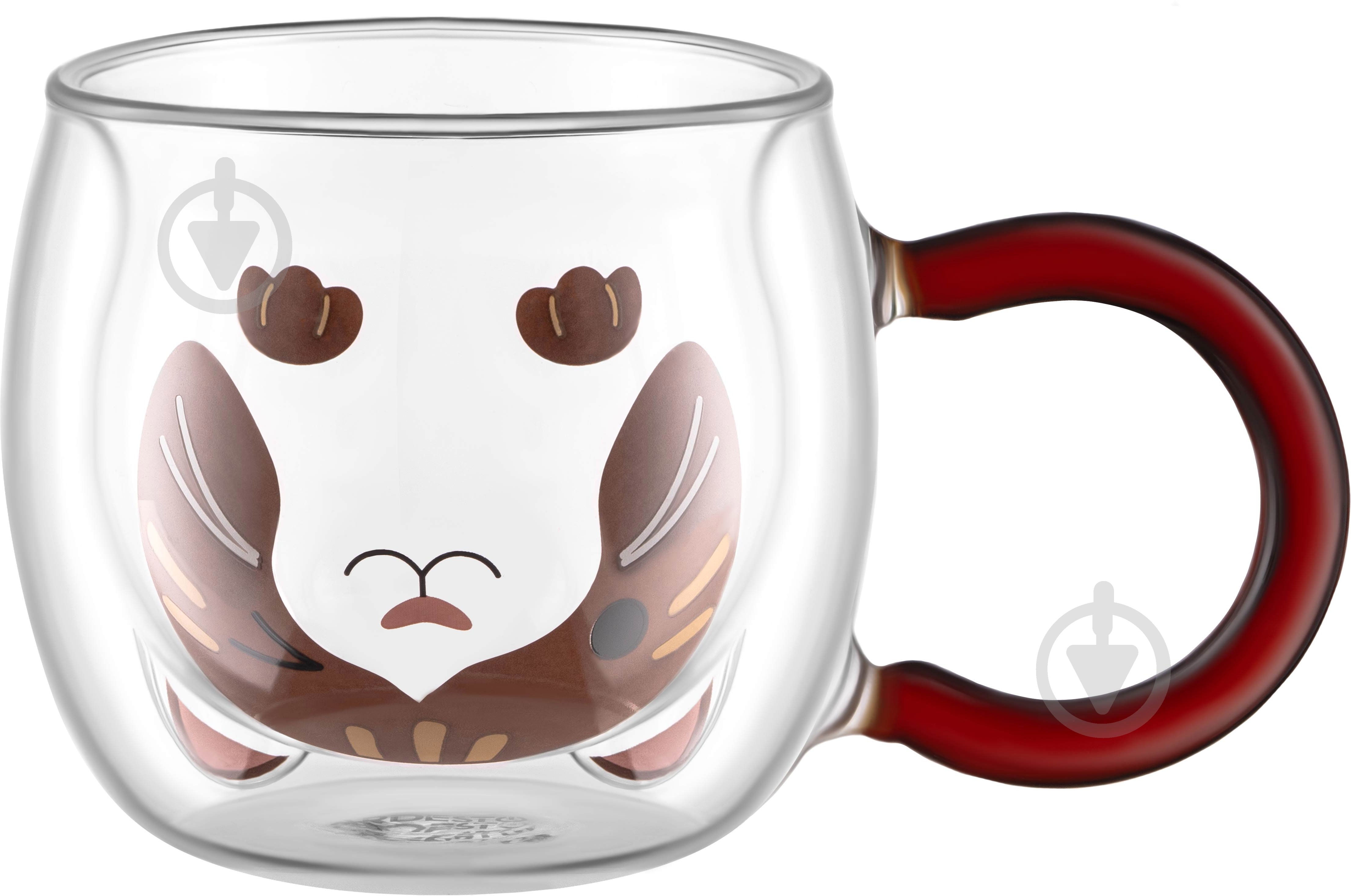 Набір чашок Ardesto Animals 280 мл 2 шт. прозорий AR2628BC - фото 2 Набір чашок Ardesto Animals 280 мл 2 шт. прозорий AR2628BC - фото 2