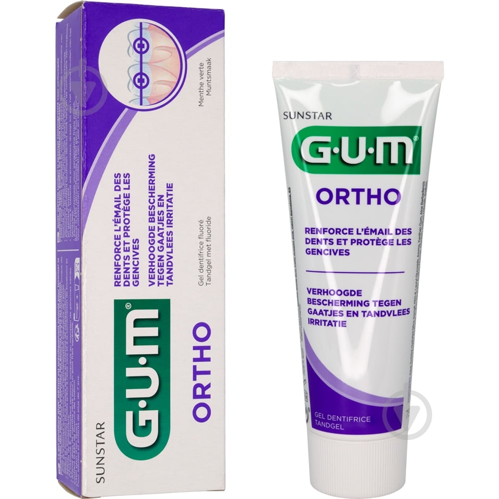 Паста-гель GUM Ortho 75 мл - фото 1