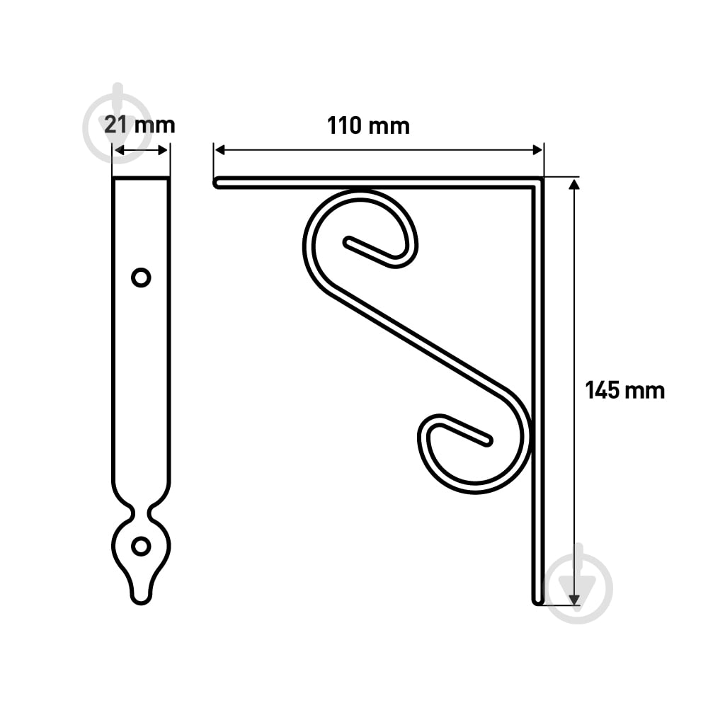Кронштейн Мадрид L7635AB 110х145 мм - фото 9 Кронштейн Мадрид L7635AB 110х145 мм - фото 9