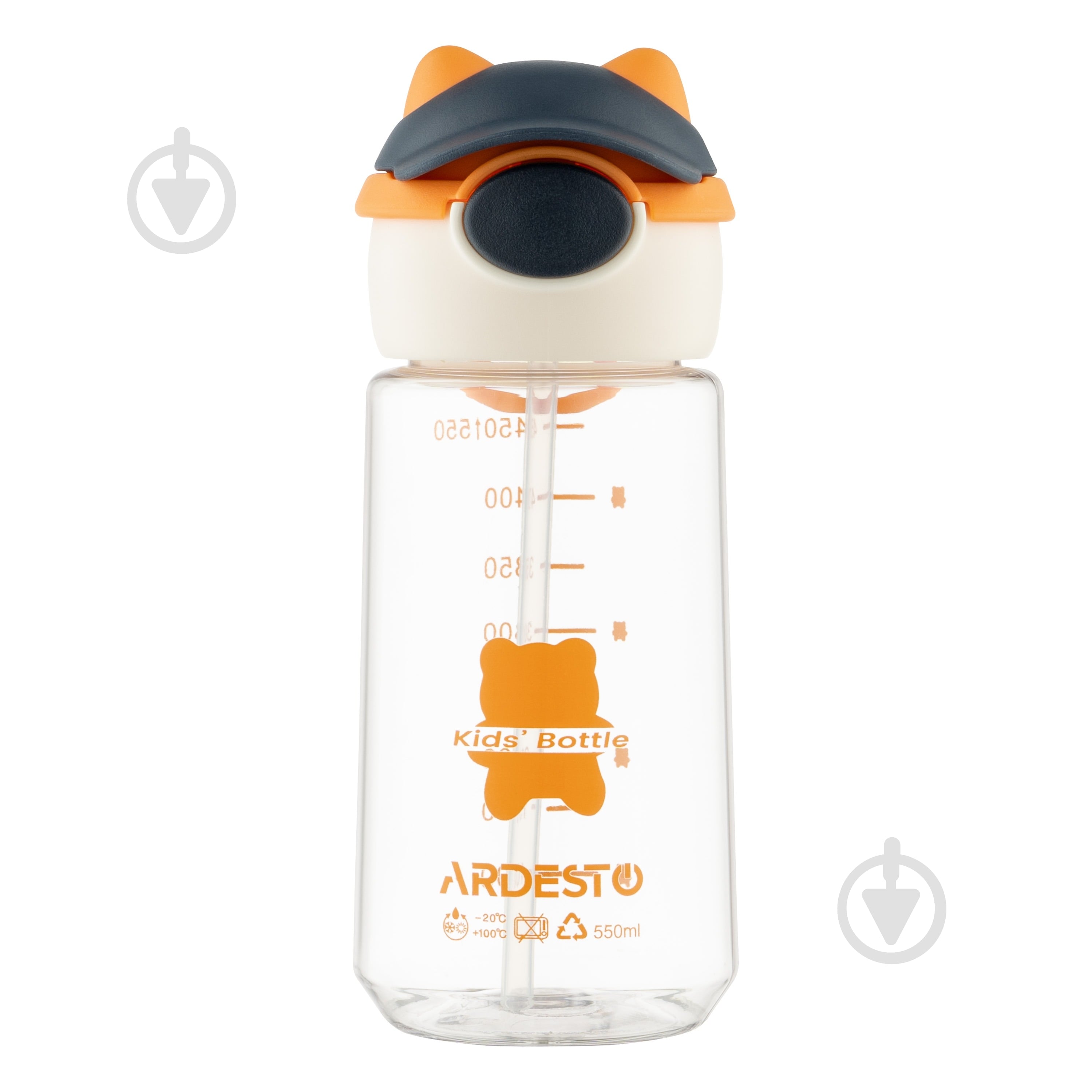 Бутылка для воды ARDESTO Bear 550 мл оранжевая AR2255BO - фото 1