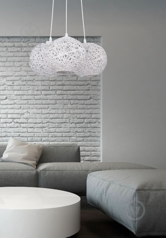 Люстра подвесная TK Lighting Backaz 3x60 Вт E27 белый 1863 - фото 2