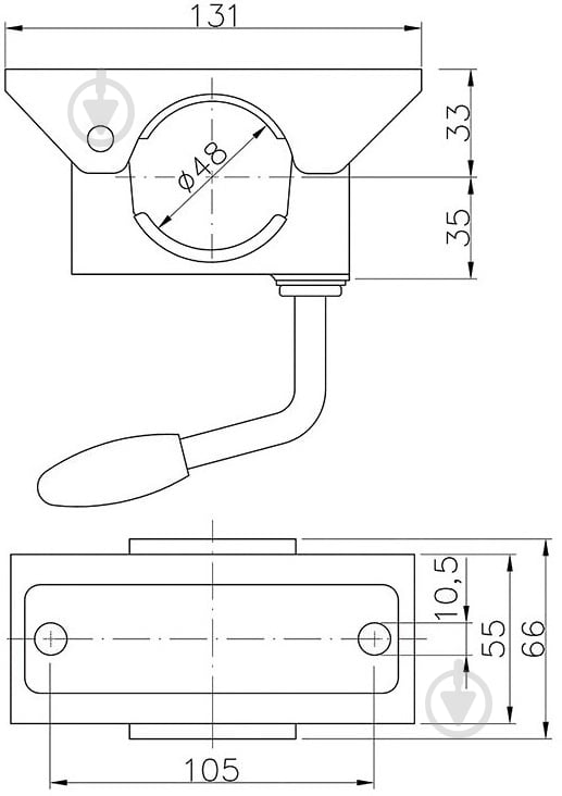 Хомут опорного колеса AL-KO d48 мм 1860644 - фото 2 Хомут опорного колеса AL-KO d48 мм 1860644 - фото 2