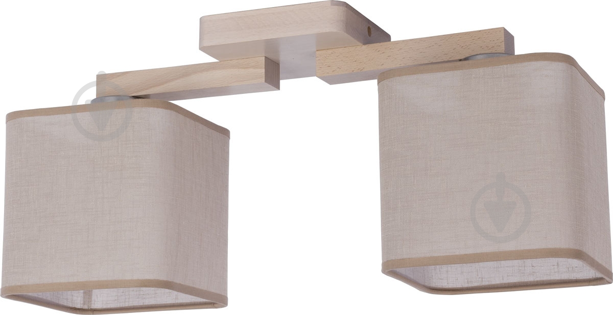 Люстра потолочная TK Lighting Nadia 2x60 Вт E27 бук/лен 2651 - фото 1