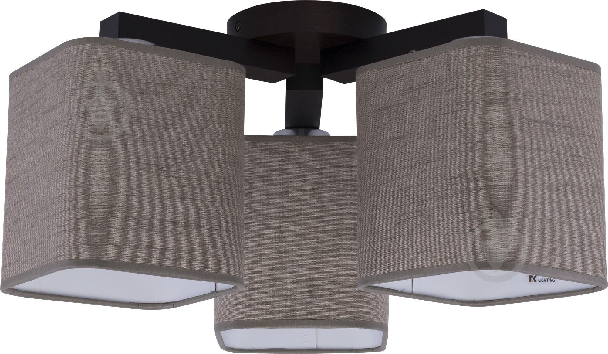 Люстра потолочная TK Lighting Nadia 3x60 Вт E27 венге/лен 2660 - фото 1