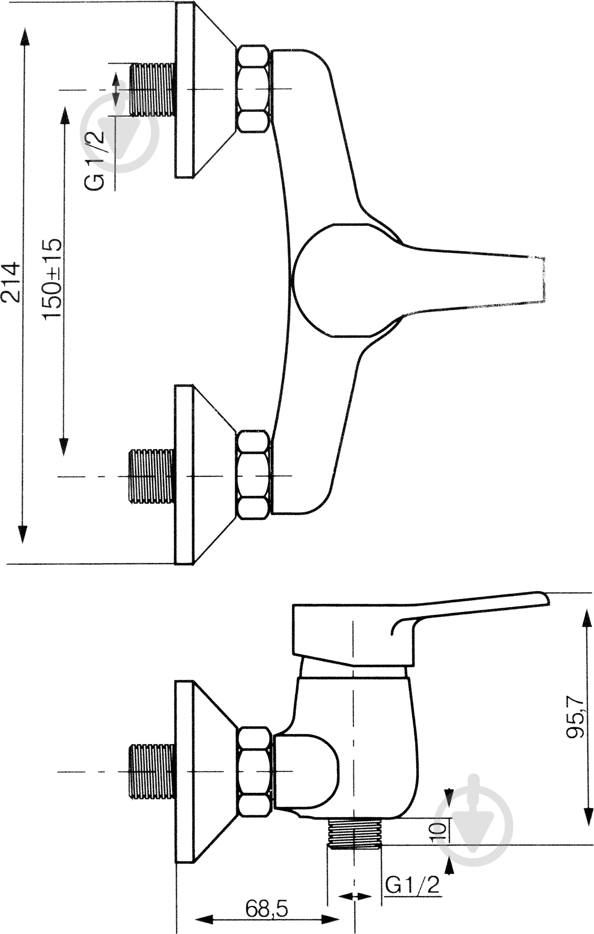 Смеситель для душа Koller Pool Round RN0400 - фото 4