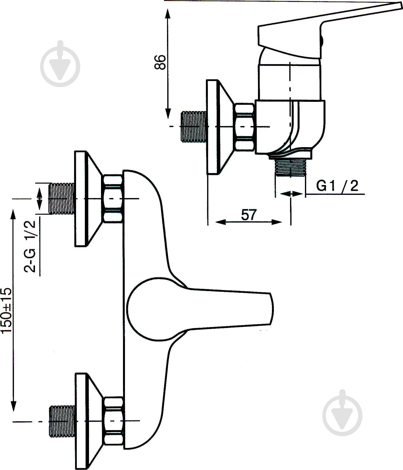 Смеситель для душа Koller Pool Kvardo KR0400 - фото 3