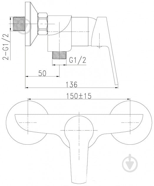 Смеситель для душа Koller Pool Kvardo KR0450 - фото 2