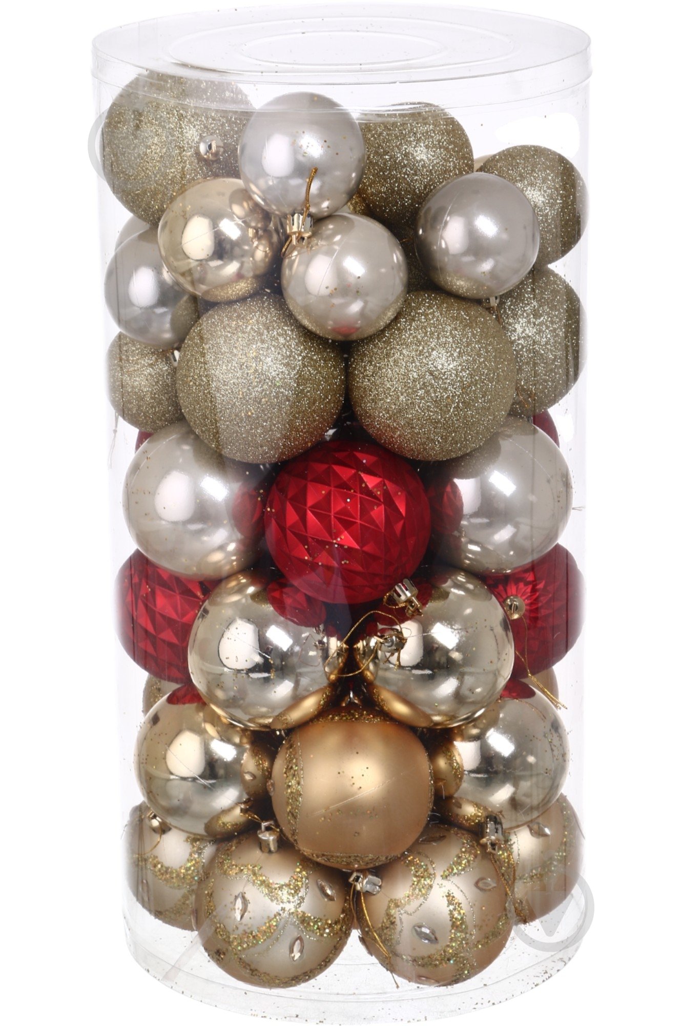 Набір ялинкових куль 24IPC-03 d 60 мм 50 шт./уп. - фото 1 Набір ялинкових куль 24IPC-03 d 60 мм 50 шт./уп. - фото 1