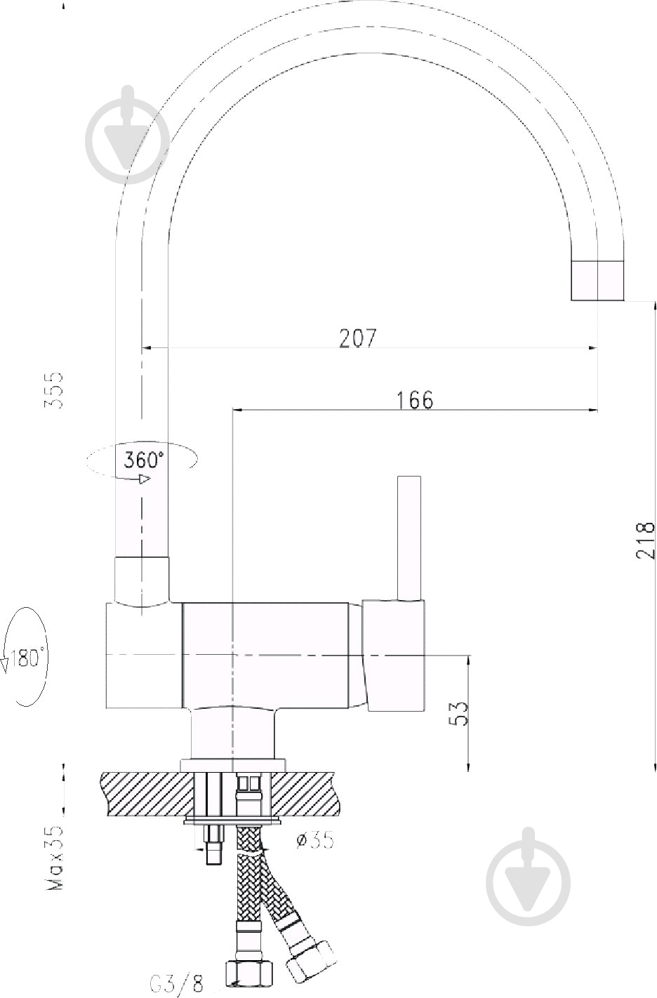 Смеситель для кухни Koller Pool Design Plus DS0300 - фото 2 Смеситель для кухни Koller Pool Design Plus DS0300 - фото 2