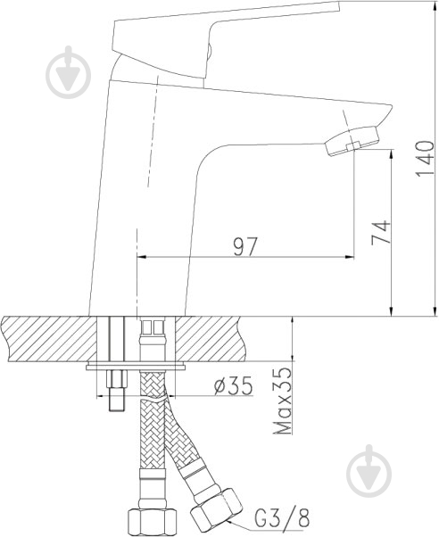 Смеситель для умывальника Koller Pool Kvadro KR0200 - фото 2 Смеситель для умывальника Koller Pool Kvadro KR0200 - фото 2