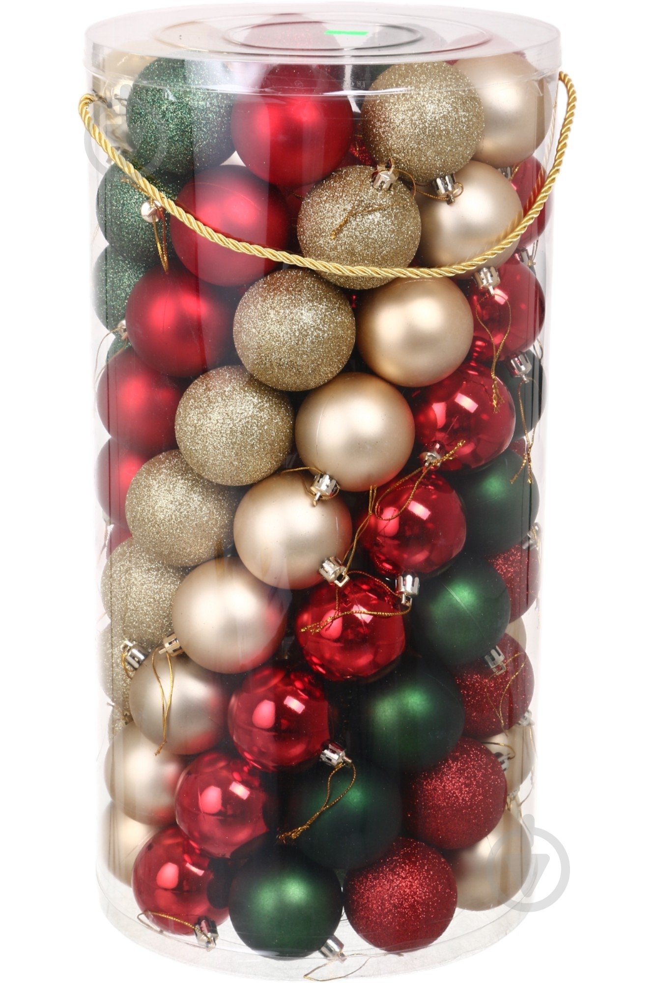 Набір ялинкових куль ексклюзив різнокольорові d 60 мм 100 шт./уп. - фото 1