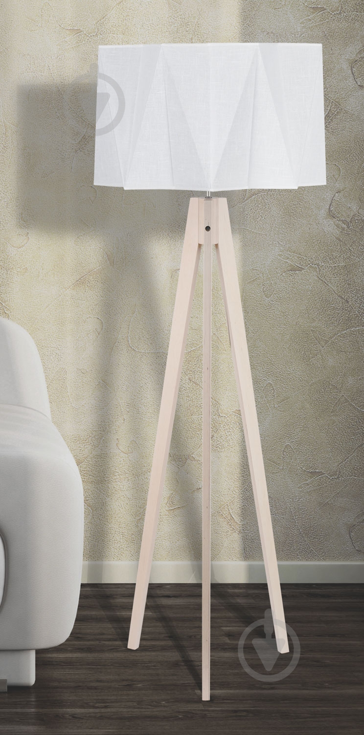 Торшер TK Lighting Piano 60 Вт E27 белый/дерево 688 - фото 2
