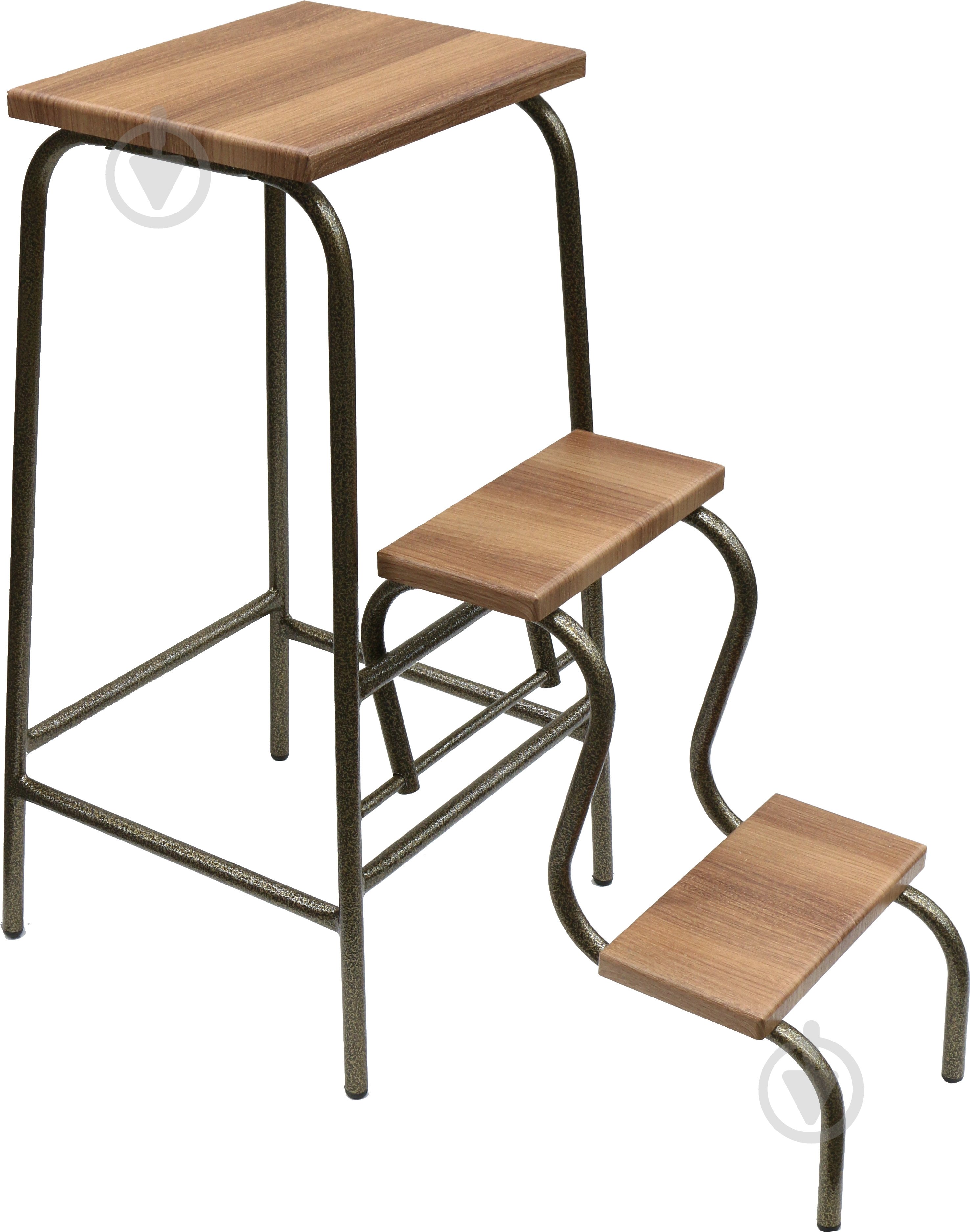 Табурет-лестница темная вишня / вишня-малага - фото 1