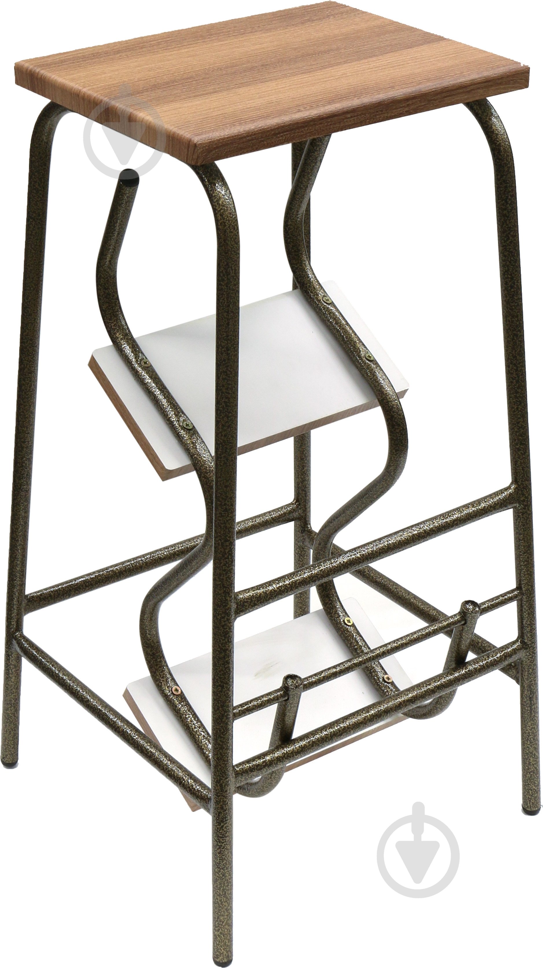 Табурет-лестница темная вишня / вишня-малага - фото 2