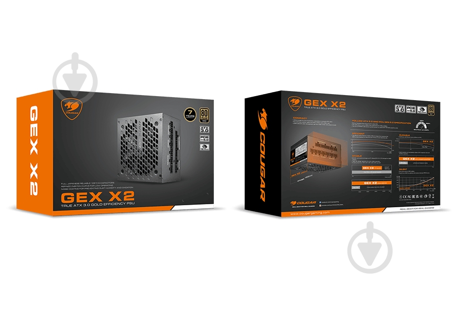 Блок питания Cougar GEX X2 1000, 80 Plus Gold, Modular, 120 мм Silent Fan, 10SATA + 6PCI-E GEX X2 1000 1000 Вт - фото 6 Блок питания Cougar GEX X2 1000, 80 Plus Gold, Modular, 120 мм Silent Fan, 10SATA + 6PCI-E GEX X2 1000 1000 Вт - фото 6