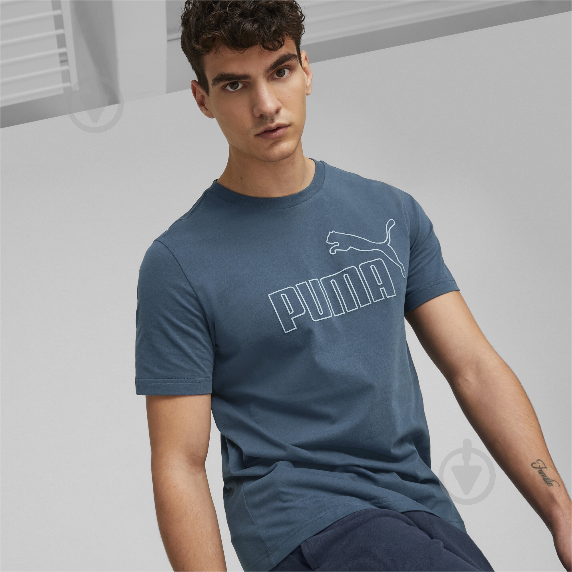 Футболка Puma ESS ELEVATED TEE 84988316 р.L зелений - фото 3