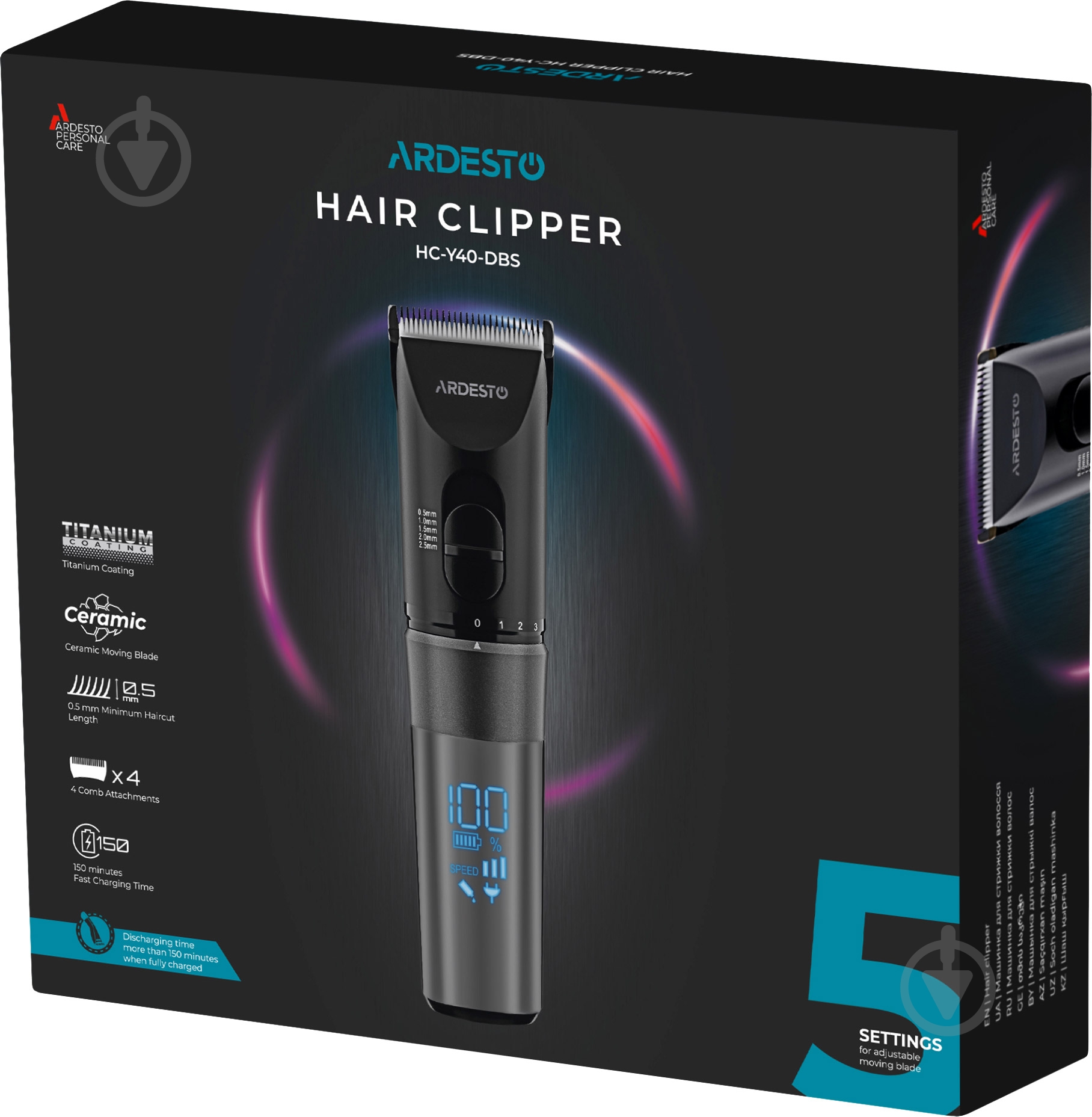 Машинка для стрижки волос Ardesto HC-Y40-DBS - фото 15 Машинка для стрижки волос Ardesto HC-Y40-DBS - фото 15