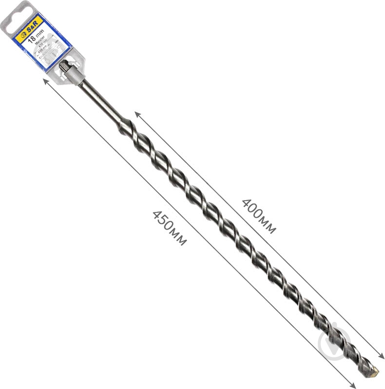 Бур S&R Meister SDS-plus 18x450 мм 200018450 - фото 1