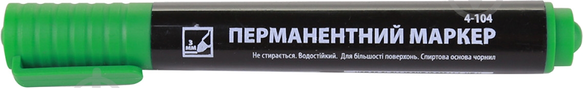 Маркер перманентний 4Office 1-3 мм 4-104 зелений 01160404 - фото 2