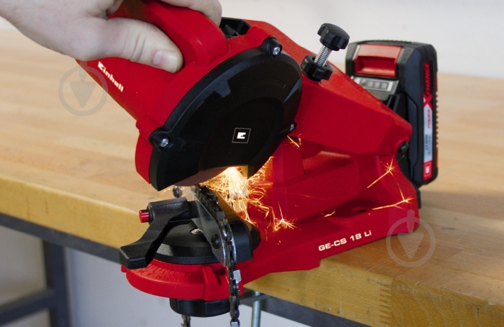Верстат для заточування ланцюгів Einhell акумуляторний PXC GE-CS 18 Li Kit 4 Ah 4499940 Set - фото 3