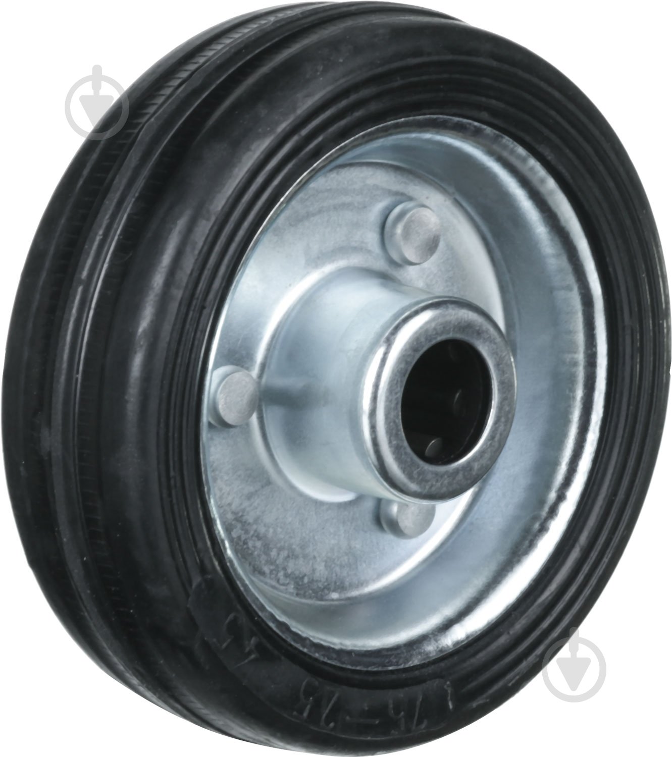Колесо d75 мм промышленное резиновое чорное 269075 - фото 1