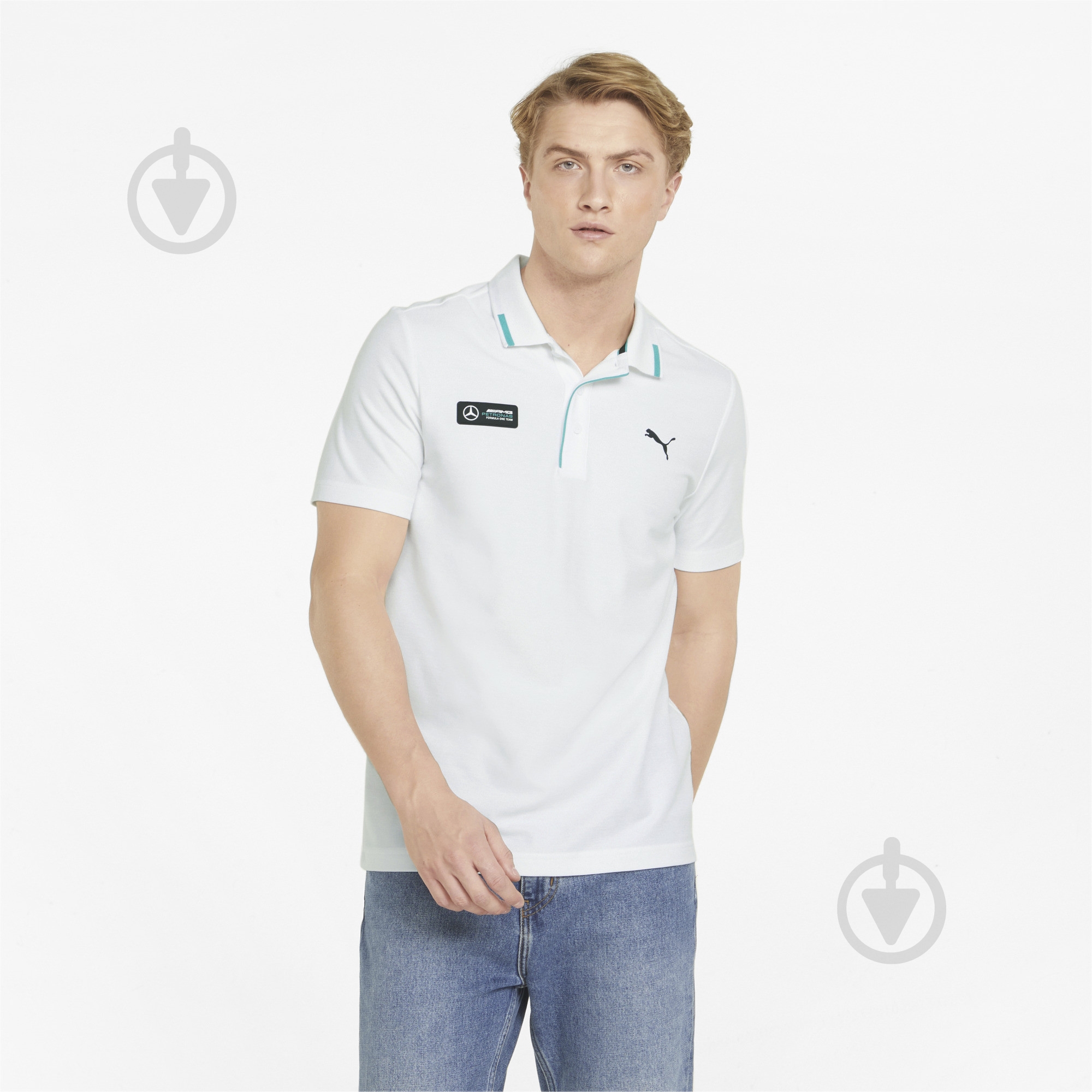 Поло Puma MAPF1 Basic Polo 53364003 р.2XL белый - фото 1