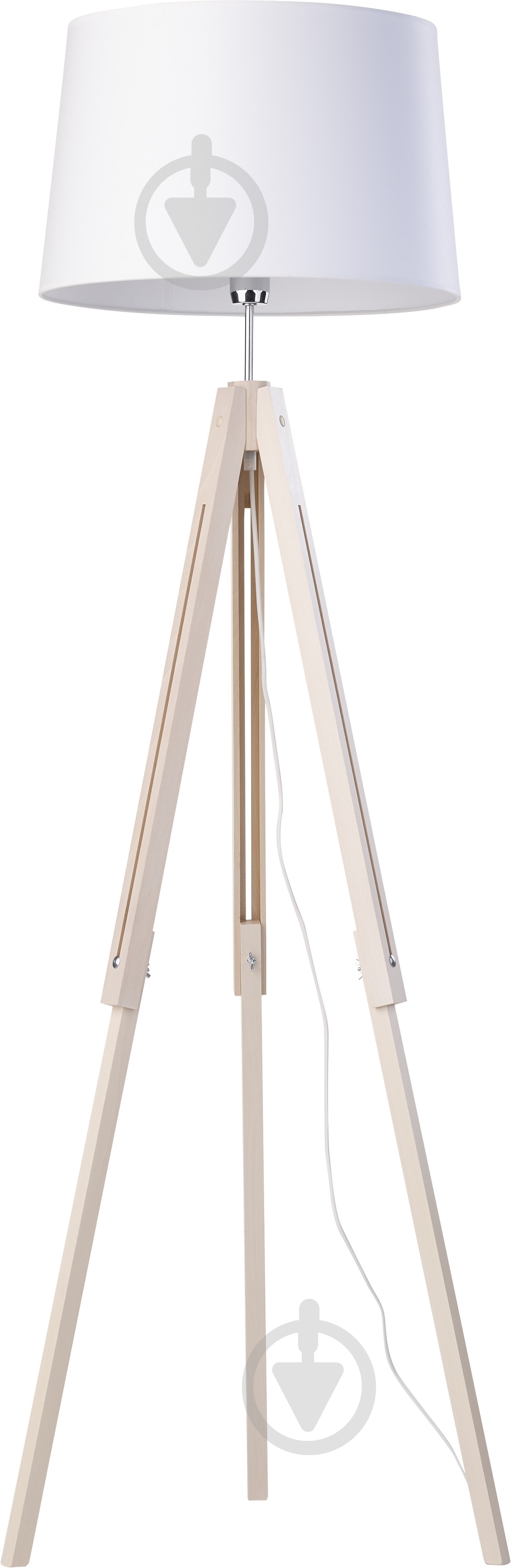 Торшер TK Lighting Lorenzo 60 Вт E27 белый/дерево 2972 - фото 1 Торшер TK Lighting Lorenzo 60 Вт E27 белый/дерево 2972 - фото 1