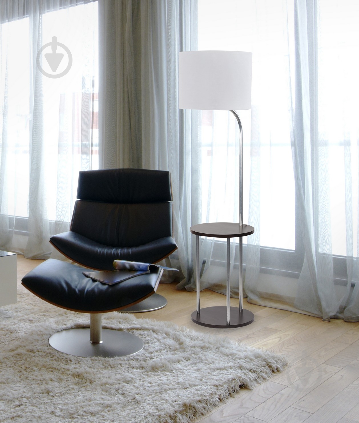 Торшер TK Lighting Cleo 60 Вт E27 белый/венге 1098 - фото 2 Торшер TK Lighting Cleo 60 Вт E27 белый/венге 1098 - фото 2