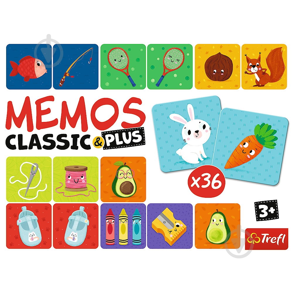 Игра настольная Trefl Classic & plus Logic Trefl 36 карт 02272 - фото 2