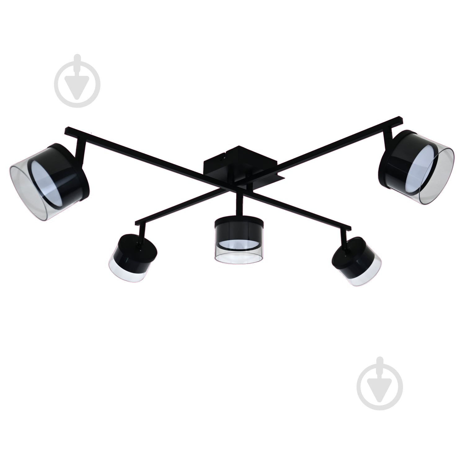 Люстра стельова Victoria Lighting 5x12 Вт GX53 чорний Often/PL5 black - фото 2