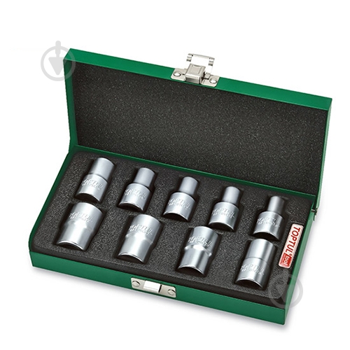 Набор головок TORX 1/2" E10-E24 Toptul 9 шт. GAAD0907 - фото 1