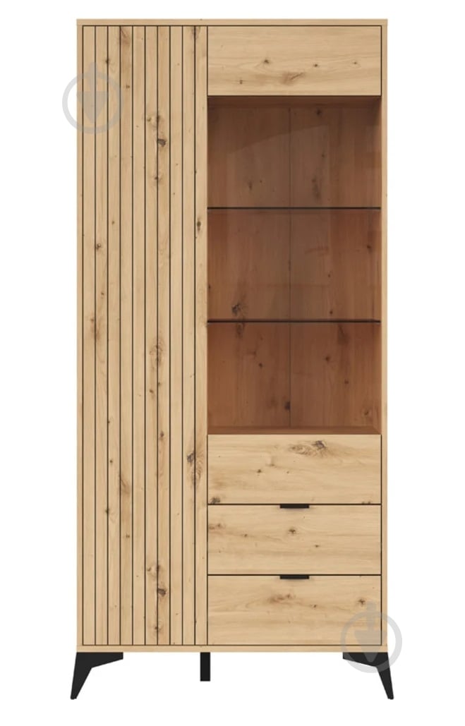 Витрина BRW LAMEA 1д1в2ш 1970х900х410 мм дуб артизан (S632-REG1D1W2S-DASN) - фото 3 Витрина BRW LAMEA 1д1в2ш 1970х900х410 мм дуб артизан (S632-REG1D1W2S-DASN) - фото 3