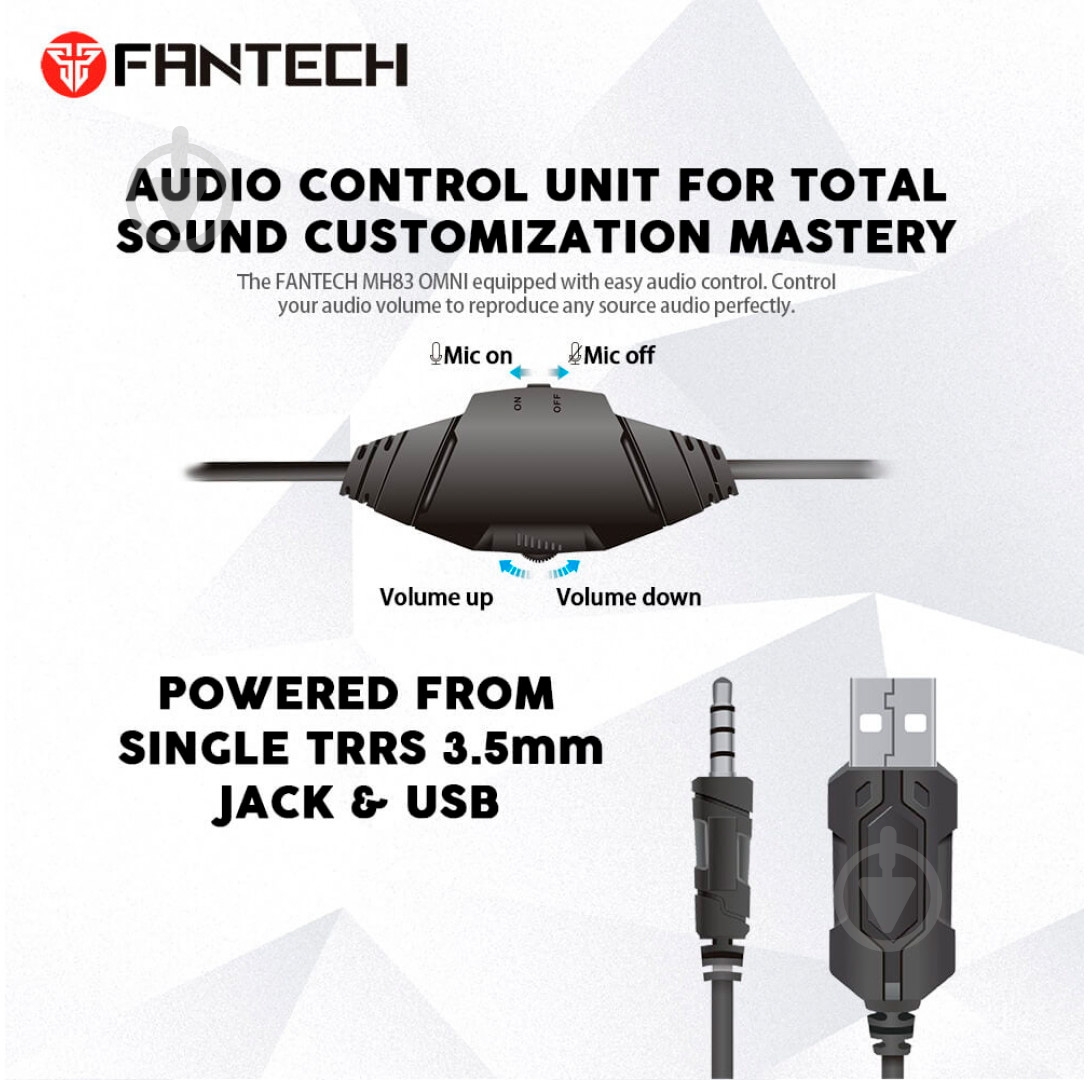 Гарнитура Fantech MH83 black (12453) - фото 9
