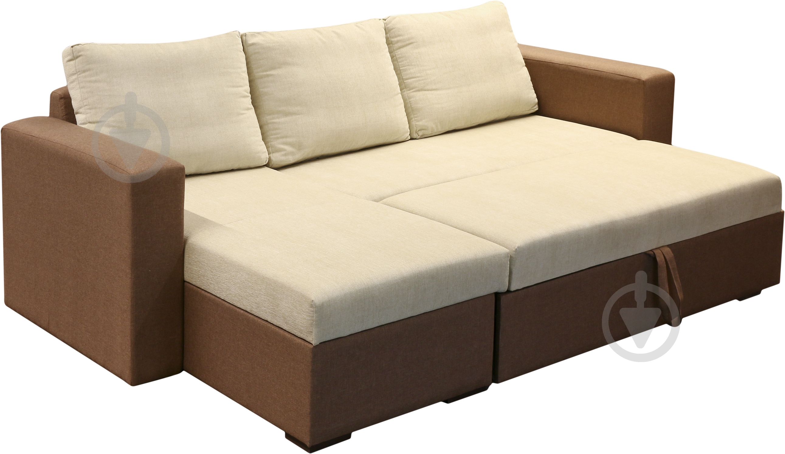 Диван угловой Embawood Виктория левый коричневый 2300x1630x770 мм - фото 1