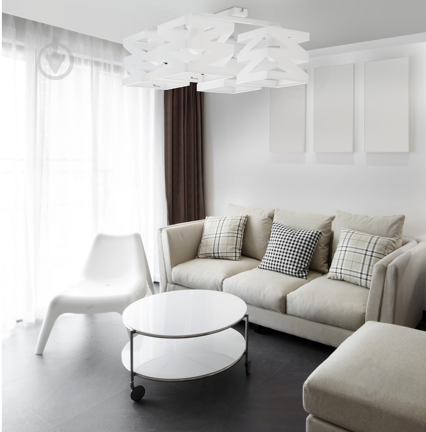 Люстра потолочная TK Lighting Split 3x60 Вт E27 белый 2336 - фото 2 Люстра потолочная TK Lighting Split 3x60 Вт E27 белый 2336 - фото 2