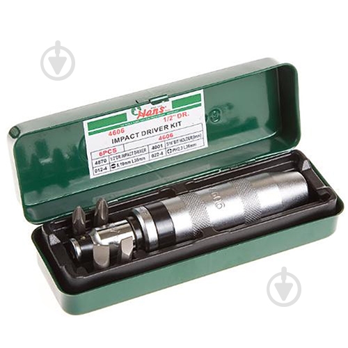 Отвертка ударная Hans 6 предметов 4606 (20) - фото 1