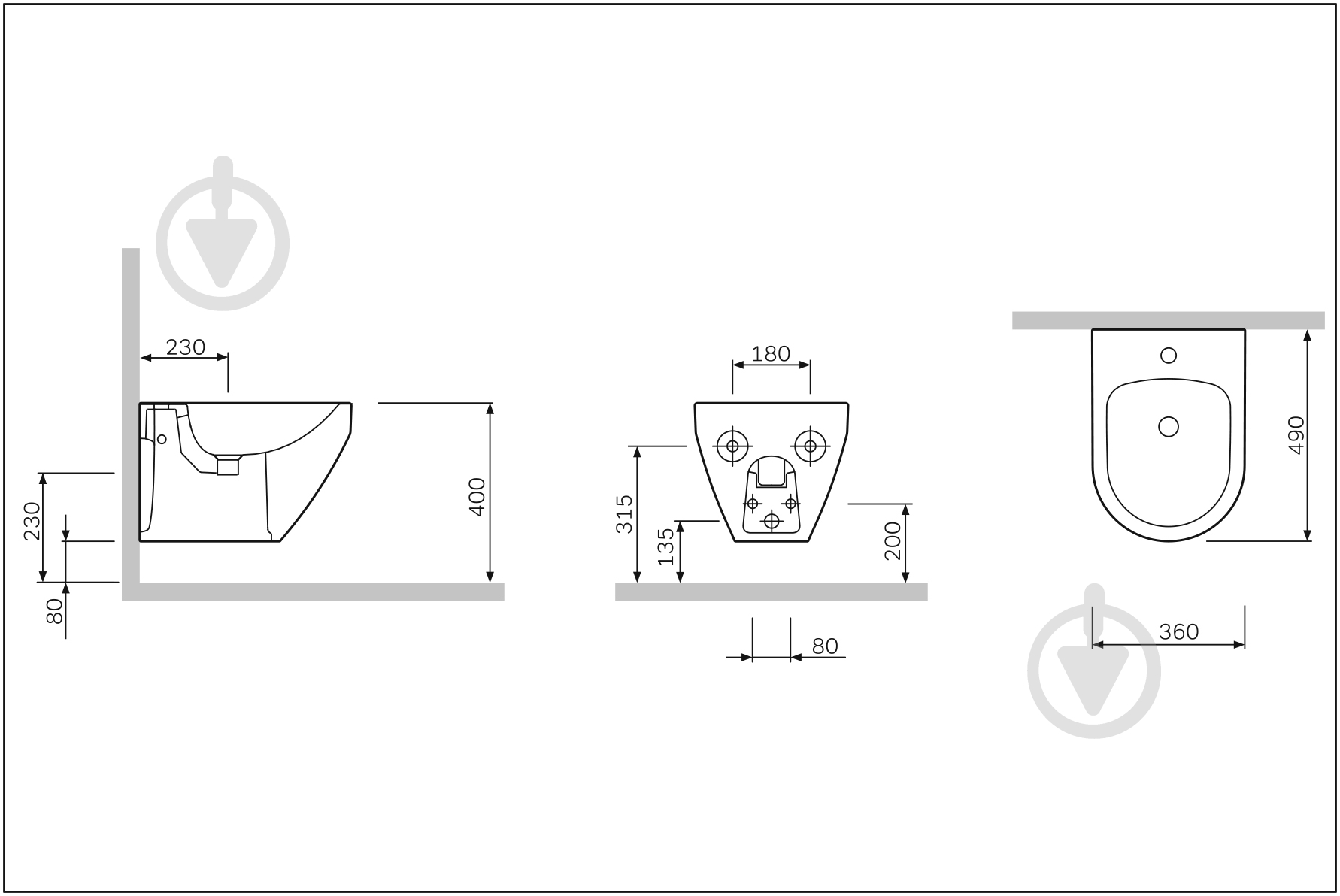 Биде AM.PM Spirit C703411WH - фото 6 Биде AM.PM Spirit C703411WH - фото 6