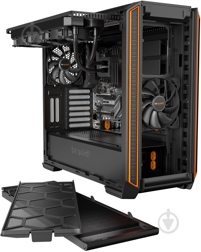 Корпус be quiet! Silent Base 601 Window Black-Orange (BGW25) - фото 4 Корпус be quiet! Silent Base 601 Window Black-Orange (BGW25) - фото 4