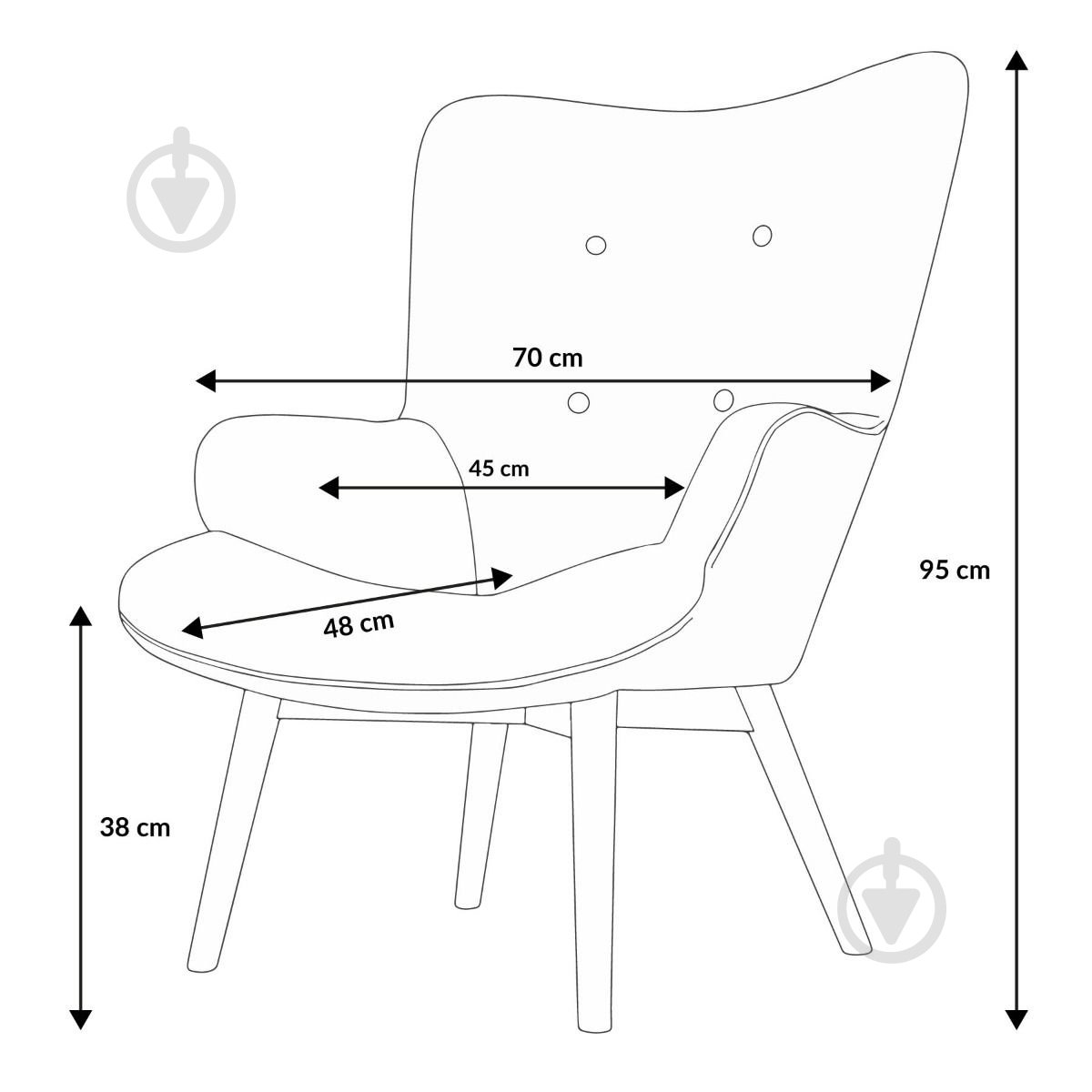 Кресло Homla Moss зеленый - фото 7 Кресло Homla Moss зеленый - фото 7
