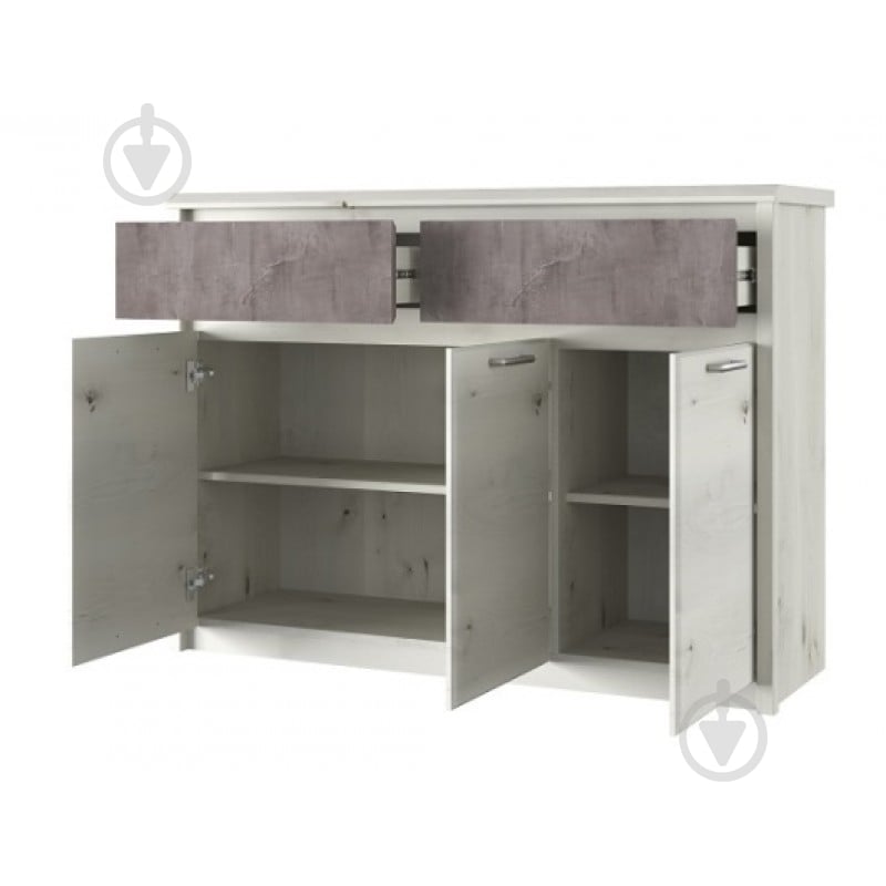 Комод Mebelbos Nonell 3d2s ольха полярная/оникс - фото 2 Комод Mebelbos Nonell 3d2s ольха полярная/оникс - фото 2