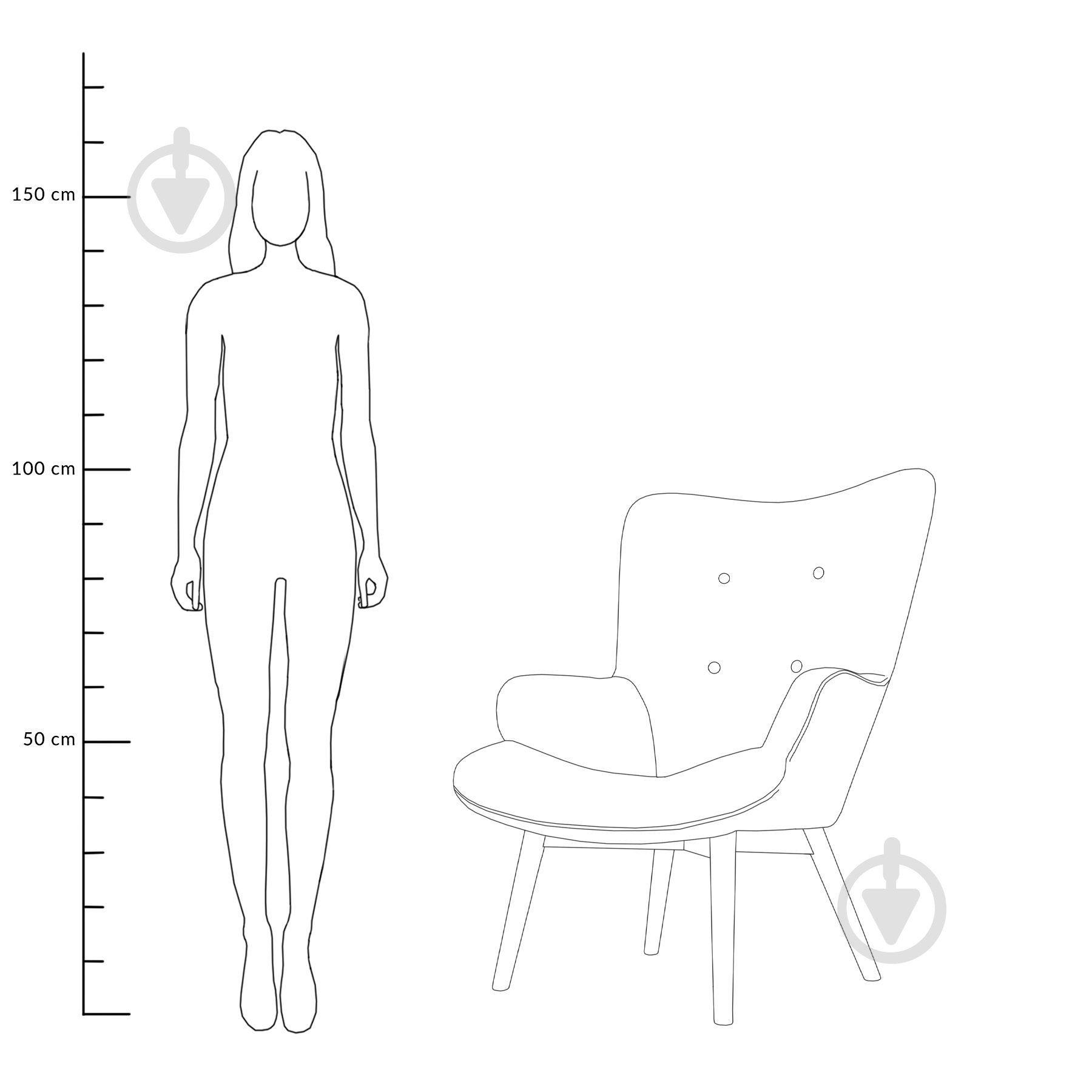 Кресло Homla Moss темно-синий - фото 7 Кресло Homla Moss темно-синий - фото 7