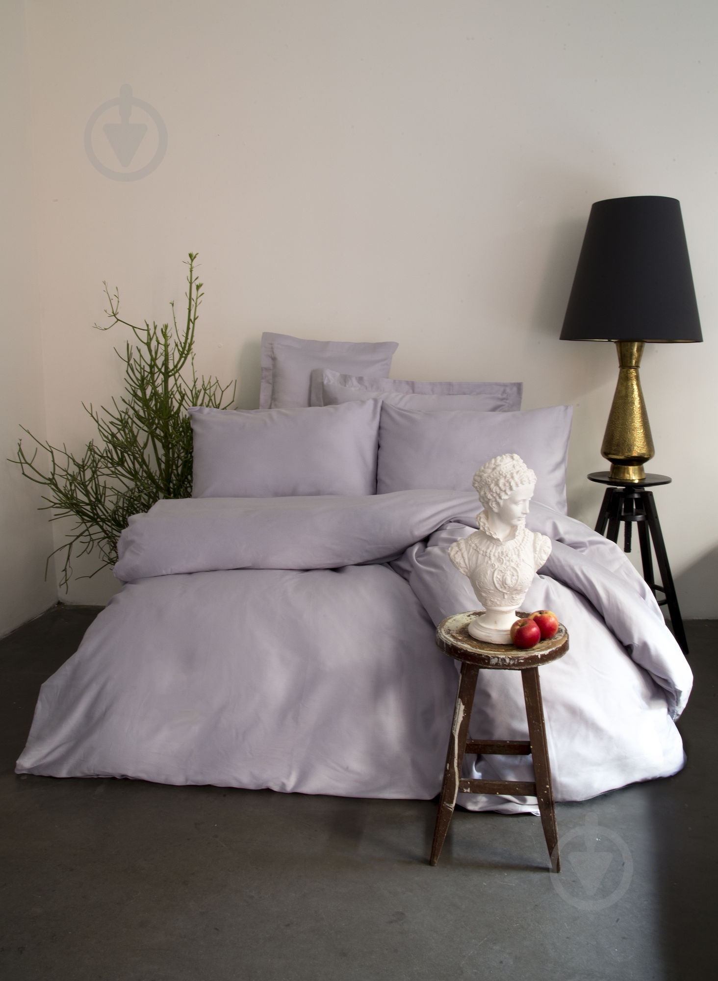 Комплект постельного белья Simply евро серый Issimo - фото 1 Комплект постельного белья Simply евро серый Issimo - фото 1