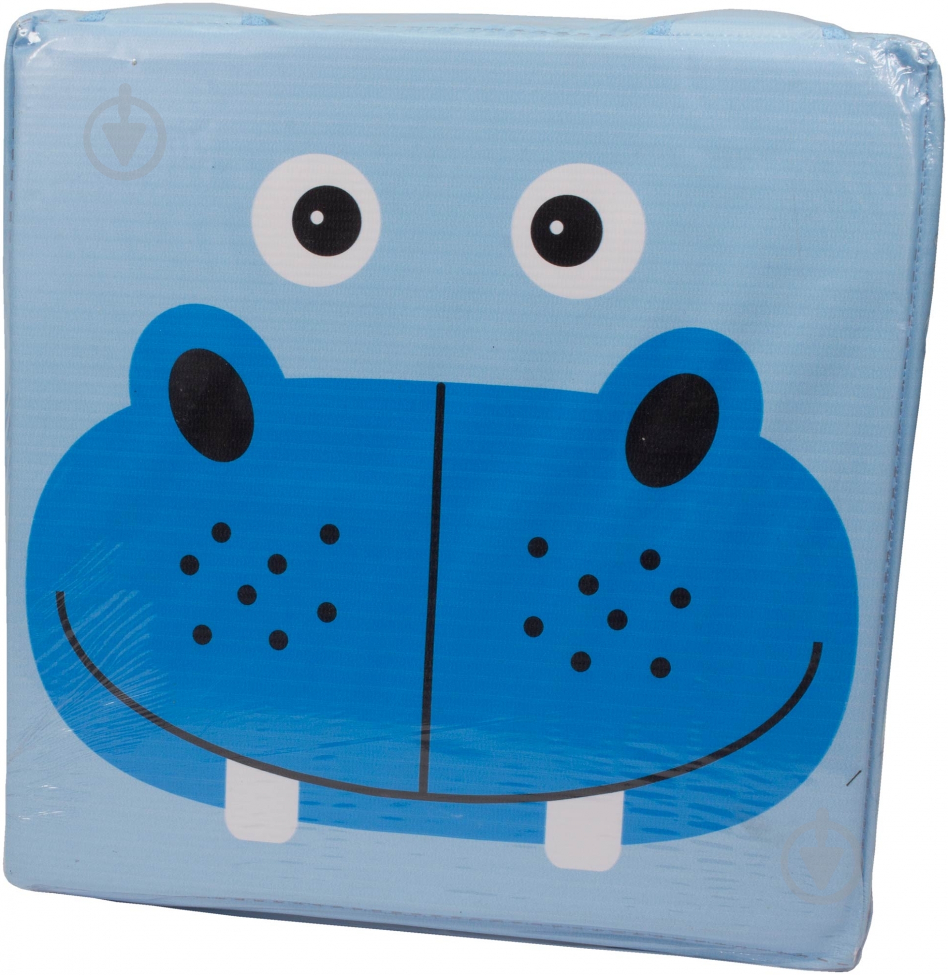 Детский пуф Зоопарк бегемот голубой - фото 2