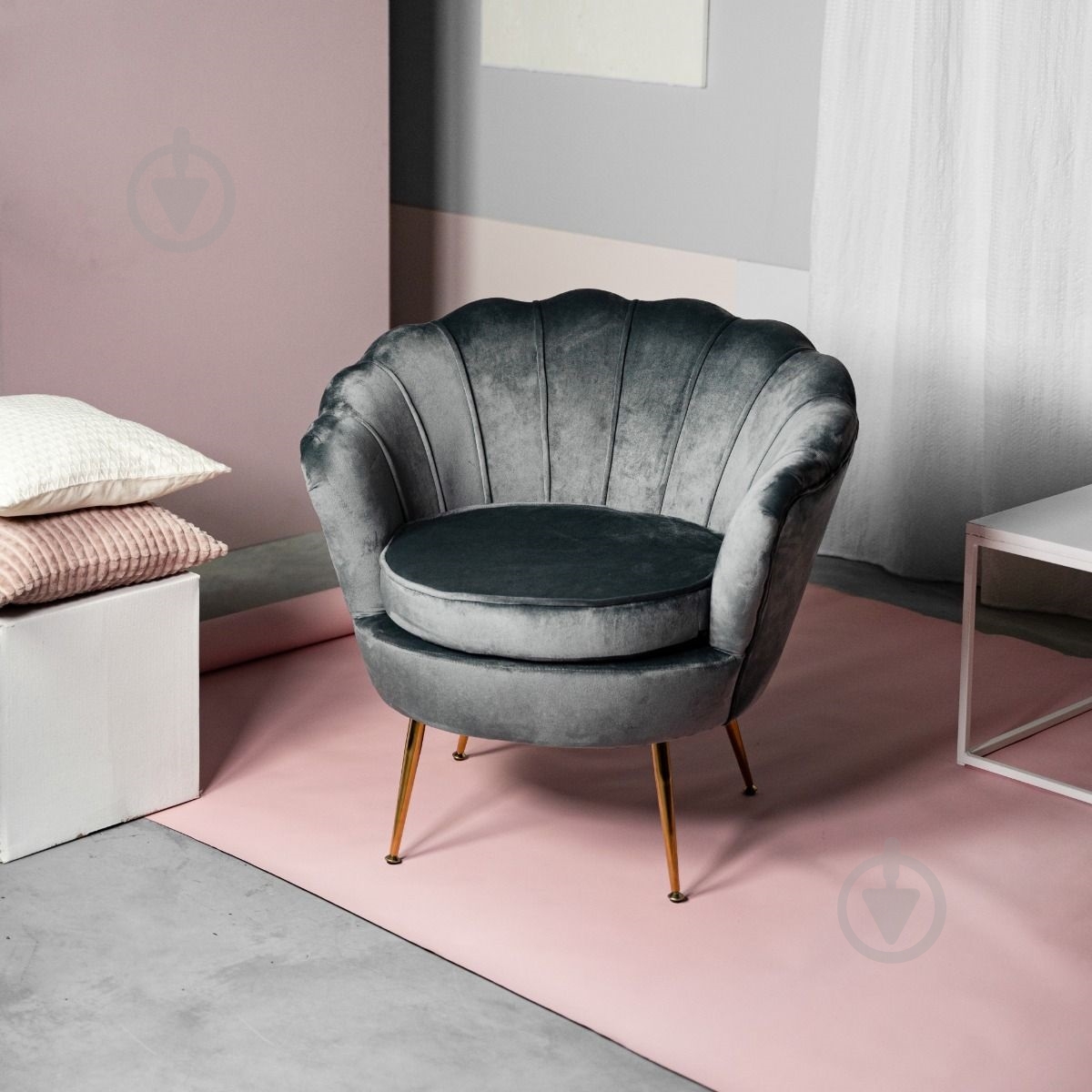 Кресло Homla SHELLY серый - фото 9