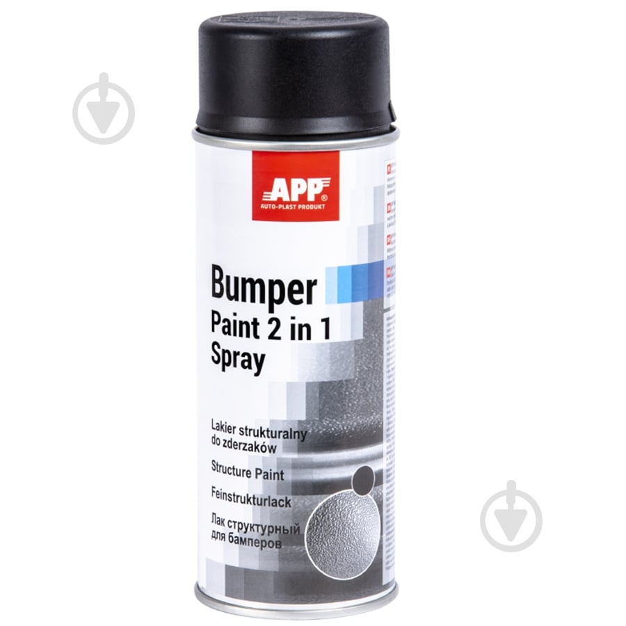 Краска аэрозольная Bumper Paint 2 в 1 Spray структурная APP 400 мл - фото 1