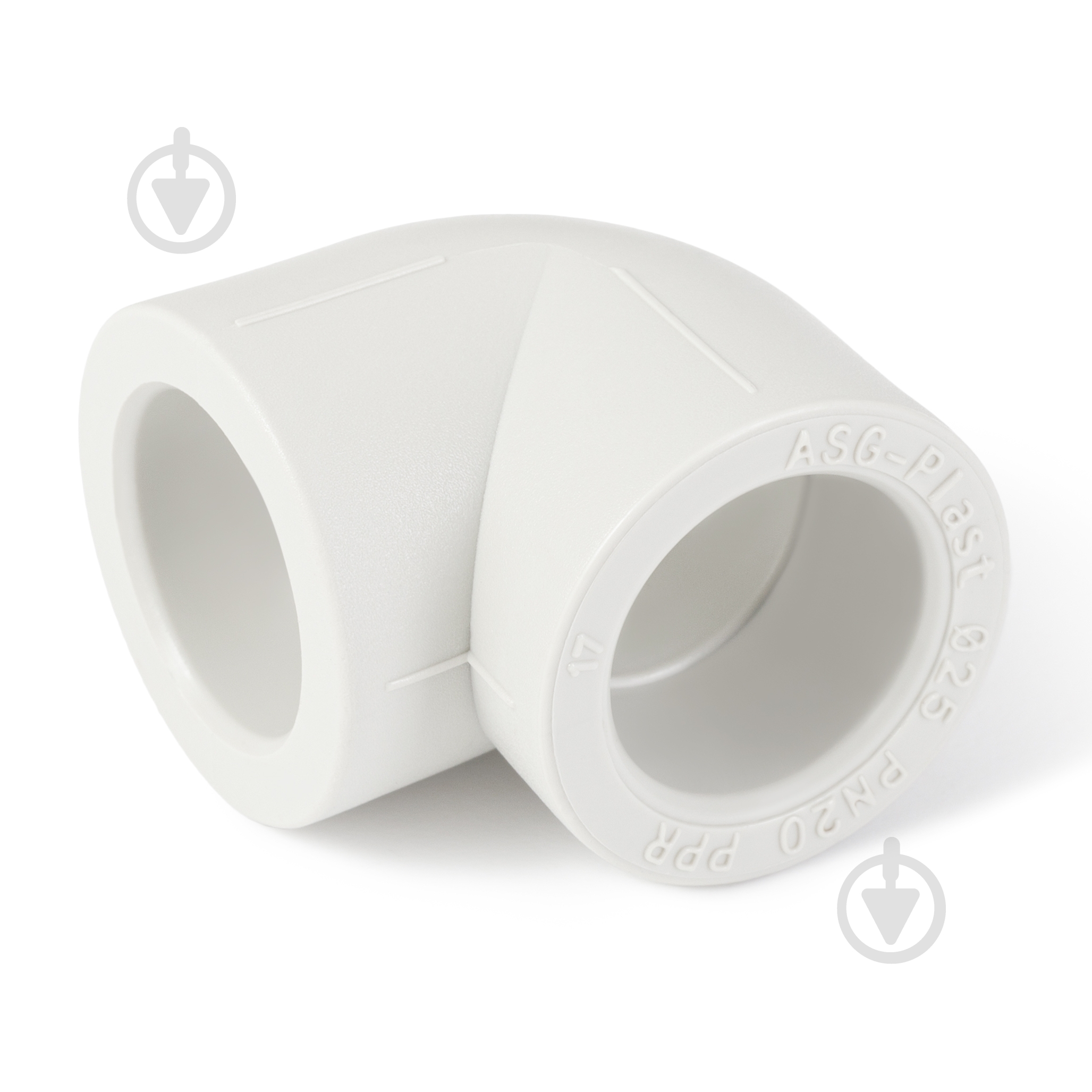 Колено ASG 90*20 (белый) - фото 2