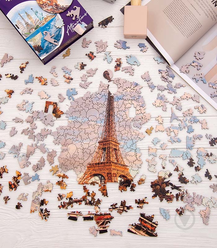 Пазл деревянный Эйфелева башня 30 см PuzzleUp - фото 5 Пазл деревянный Эйфелева башня 30 см PuzzleUp - фото 5